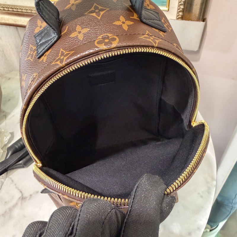 LV 原花Palm Springs PM金釦手提後背包M44871-6