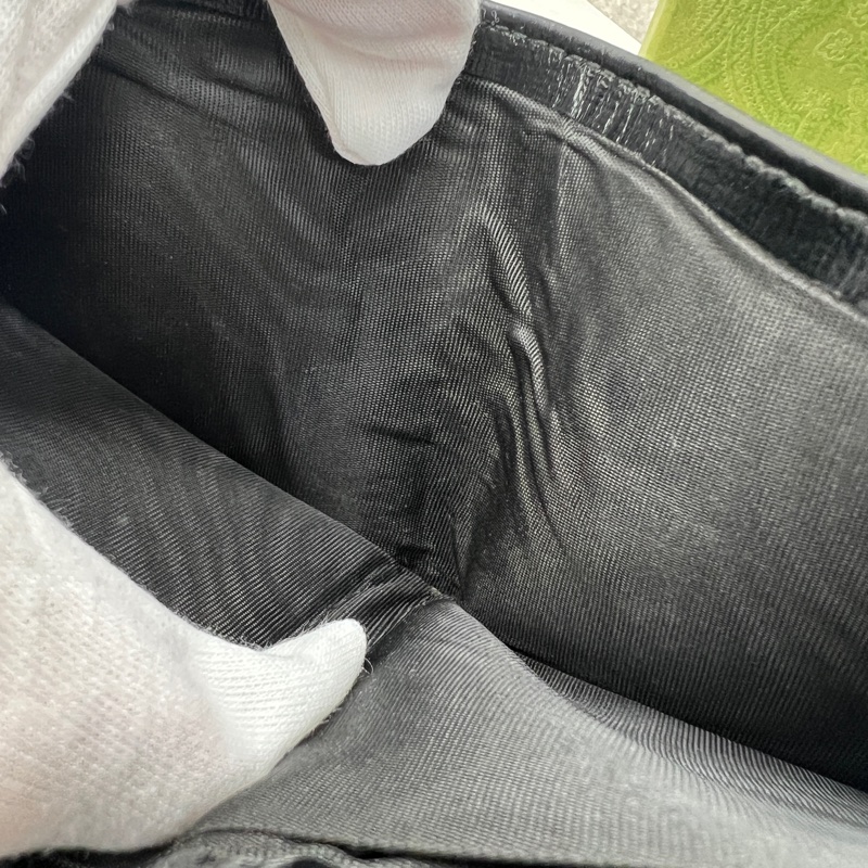 香緹國際精品 940 Gucci 黑老花短夾 盒裝完整-9