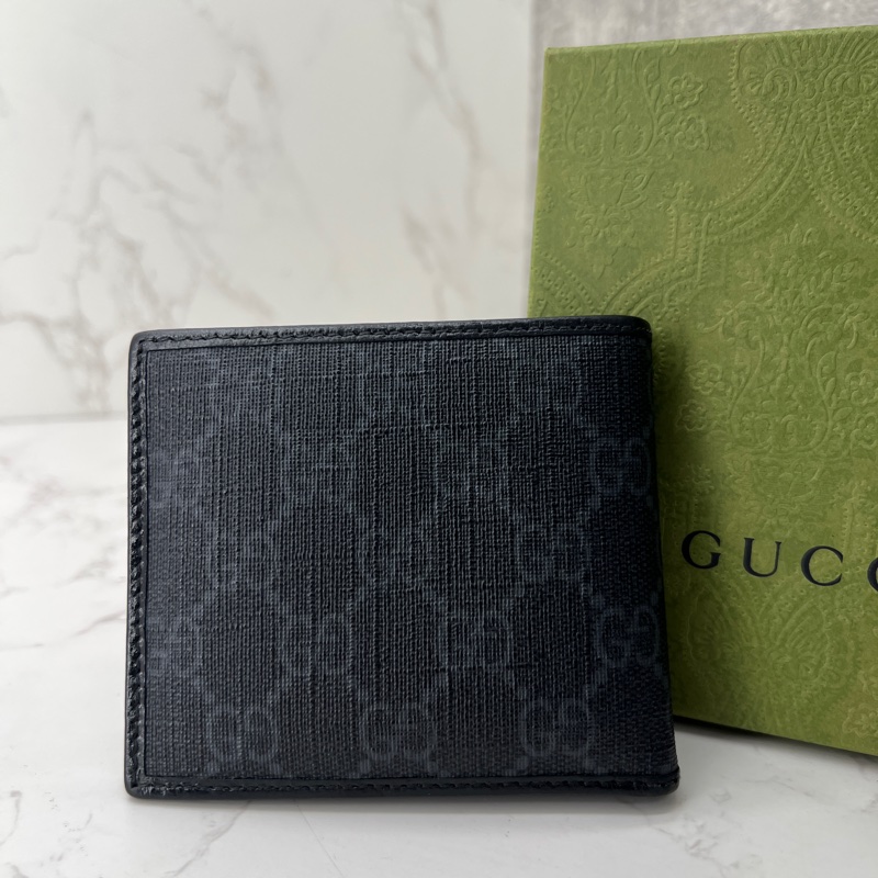 香緹國際精品 940 Gucci 黑老花短夾 盒裝完整-10
