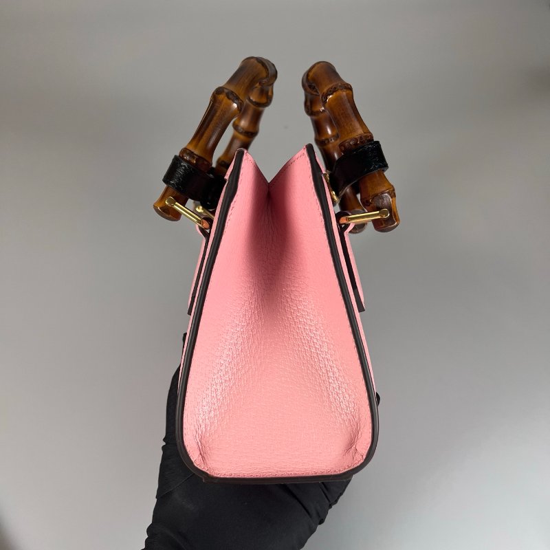 GUCCI 702732 粉色竹節包-3