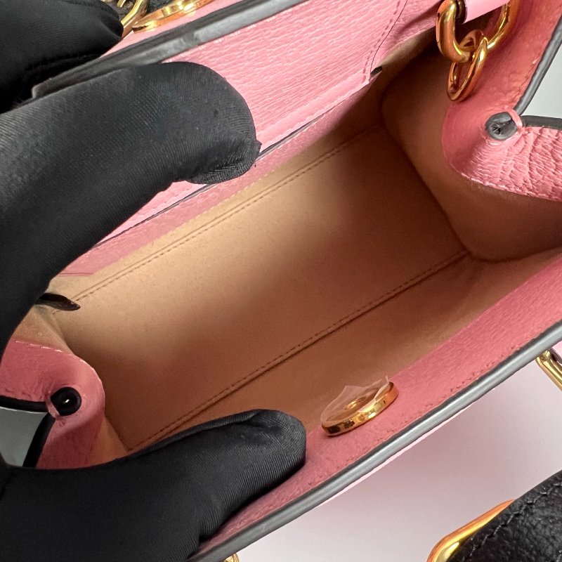 GUCCI 702732 粉色竹節包-5