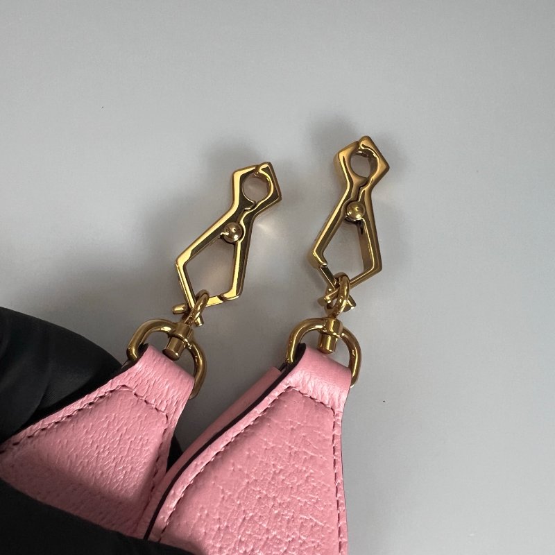 GUCCI 702732 粉色竹節包-8