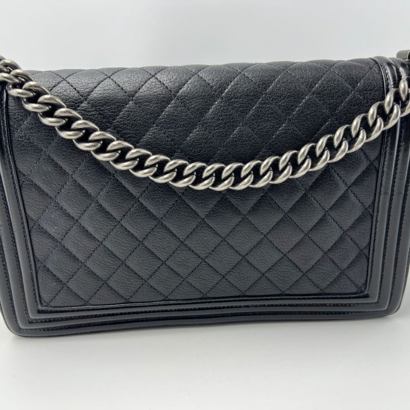 Chanel Le Boy 菱格紋鍊條單肩包-8