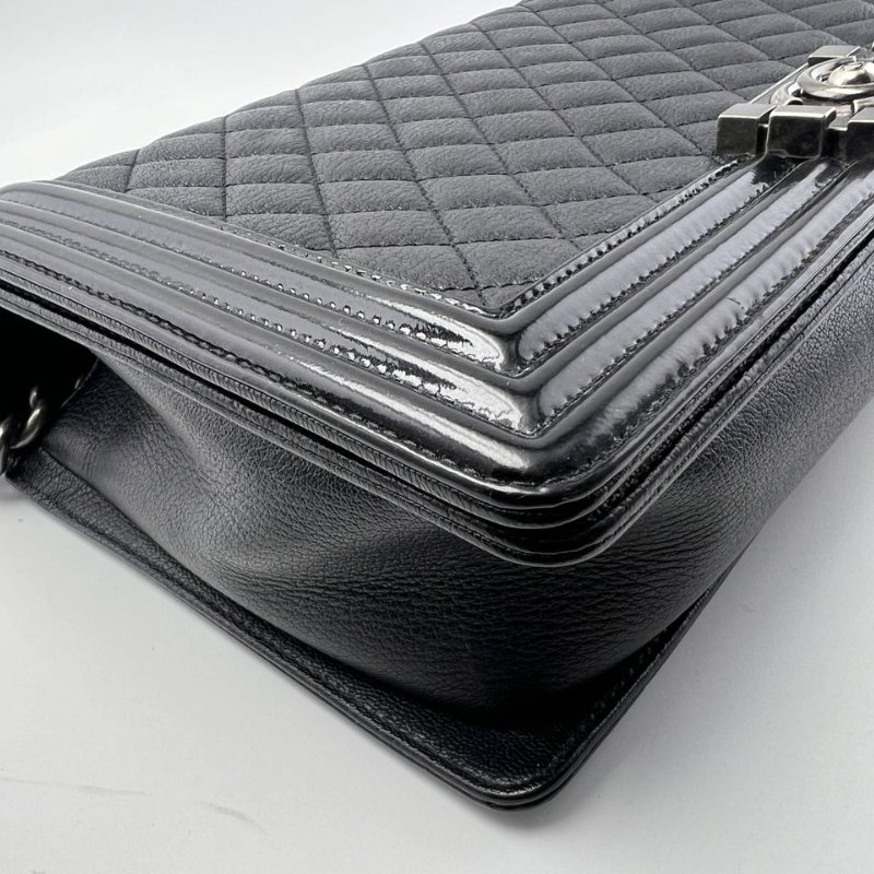 Chanel Le Boy 菱格紋鍊條單肩包-9