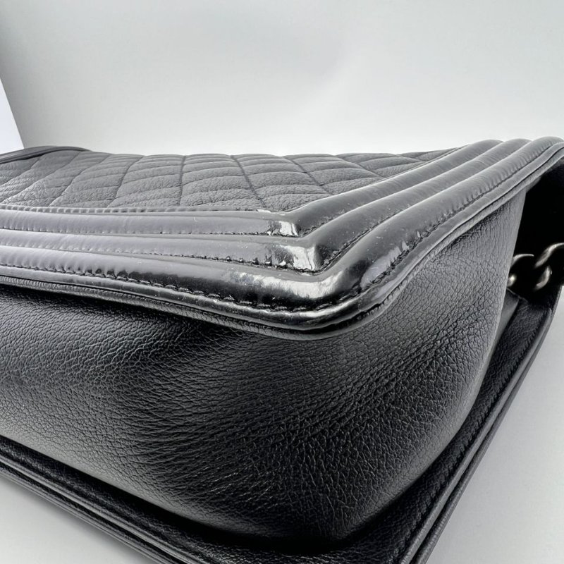 Chanel Le Boy 菱格紋鍊條單肩包-11