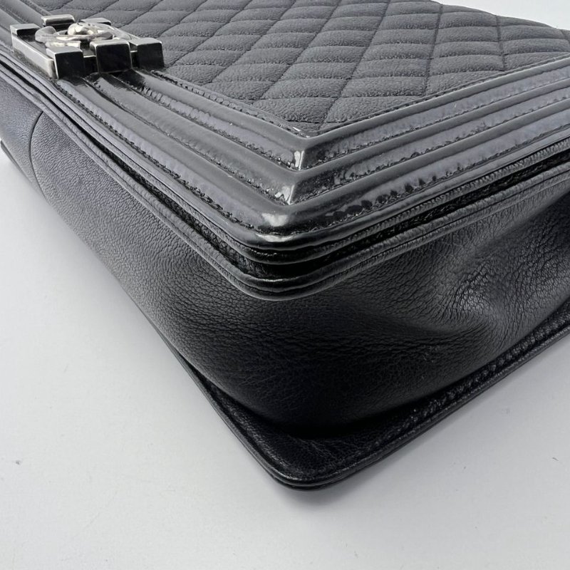 Chanel Le Boy 菱格紋鍊條單肩包-13