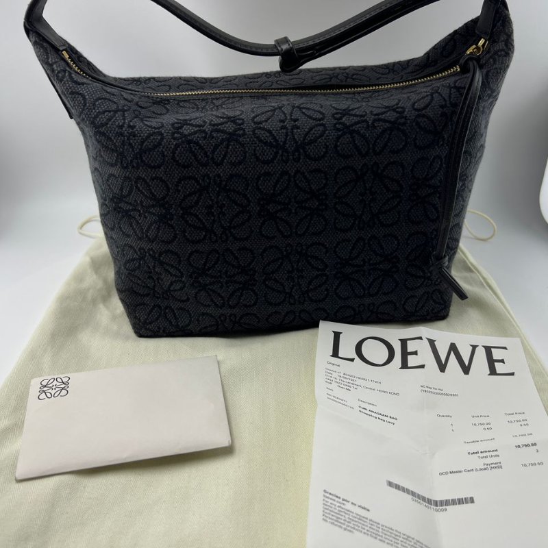 LOEWE Cubi Anagram 提花腋下包-0