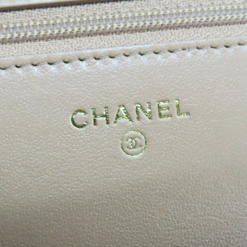 奶茶色 菱格紋 羊皮 19 WOC 兩用包 金釦【CHANEL 香奈兒】 AP3267-3