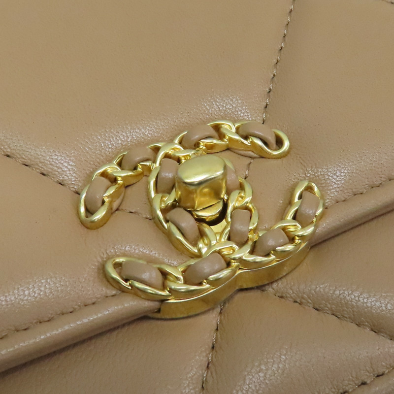 奶茶色 菱格紋 羊皮 19 WOC 兩用包 金釦【CHANEL 香奈兒】 AP3267-7