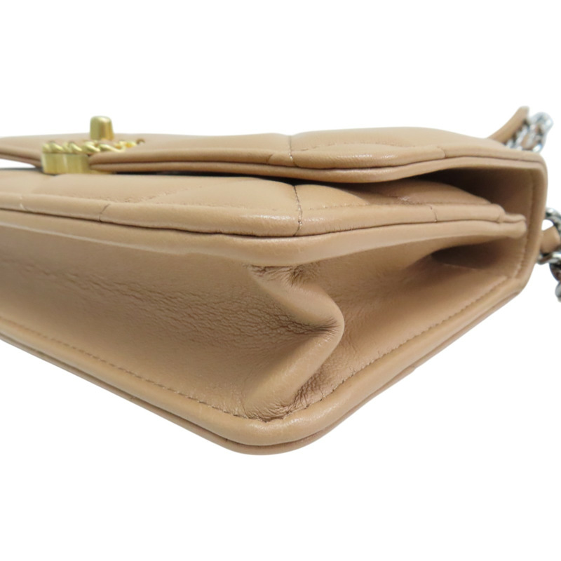 奶茶色 菱格紋 羊皮 19 WOC 兩用包 金釦【CHANEL 香奈兒】 AP3267-10