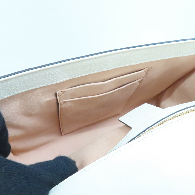 白色 GG Supreme帆布 蛇皮 Padlock 肩背包【GUCCI 古馳】 432679-3