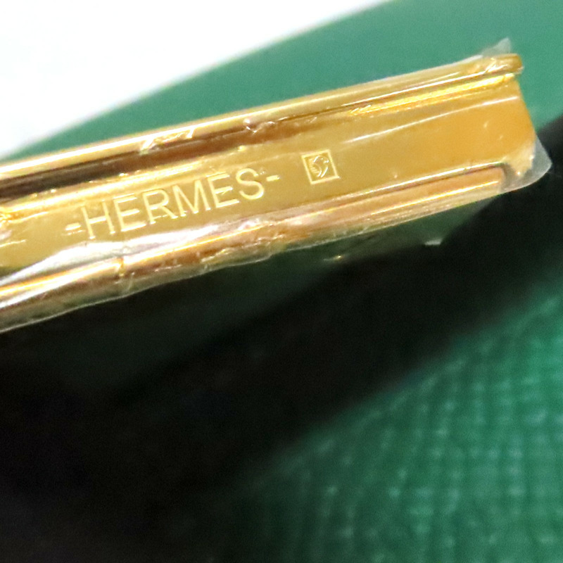 綠色 Epsom牛皮 Constance Compact Passant 扣式 短夾 A刻 金扣【HERMES 愛馬仕】-6