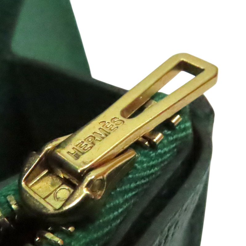 綠色 Epsom牛皮 Constance Compact Passant 扣式 短夾 A刻 金扣【HERMES 愛馬仕】-9