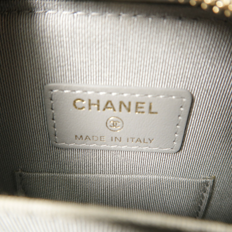 CHANEL 牛皮皮革Phone Bag金扣鏈帶肩背袋-5