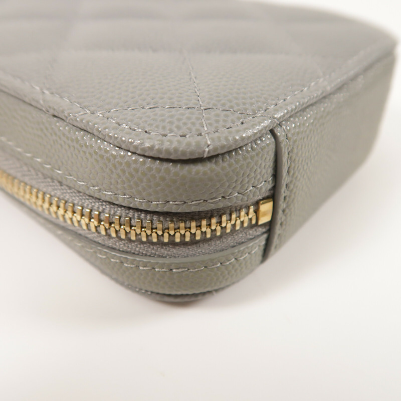 CHANEL 牛皮皮革Phone Bag金扣鏈帶肩背袋-13