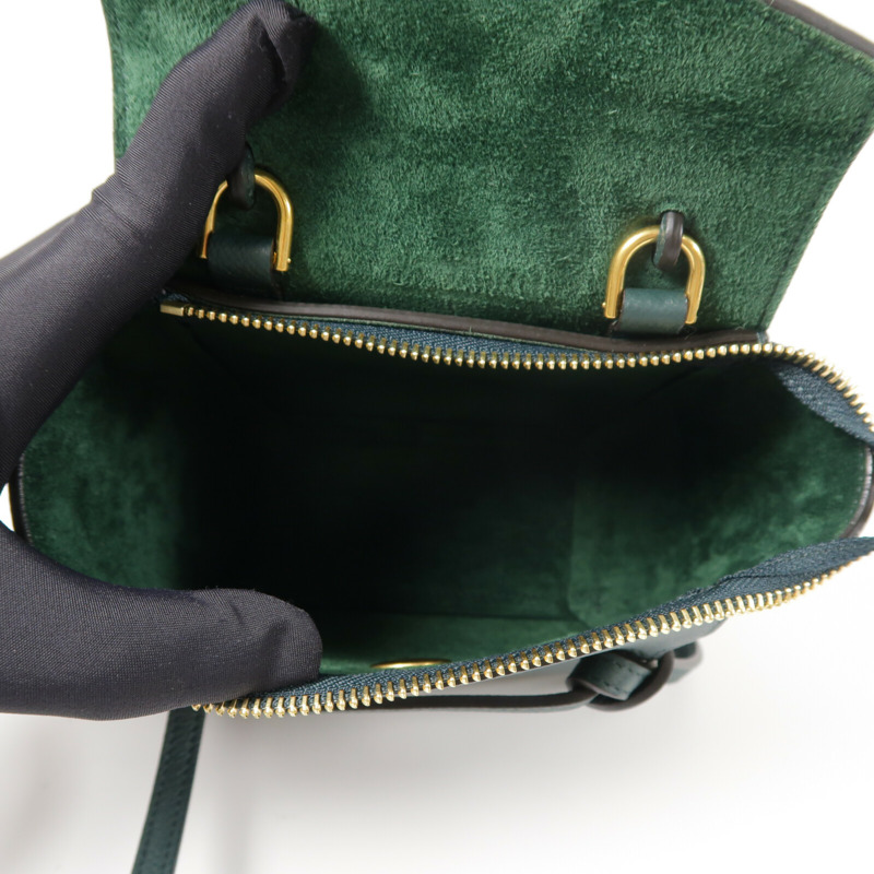 CELINE 牛皮皮革Pico Belt Bag金扣手挽肩背兩用袋-4