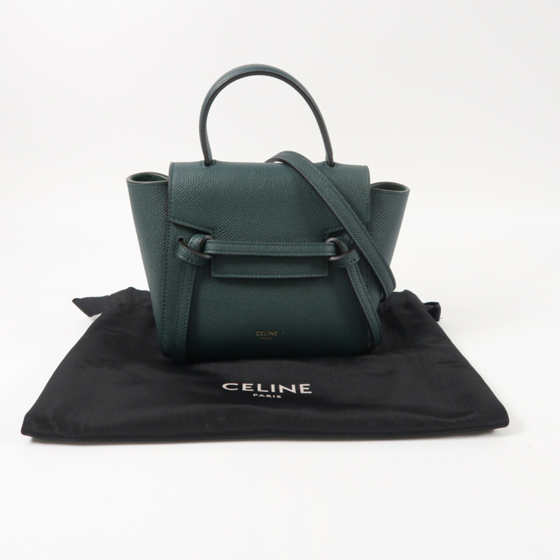 CELINE 牛皮皮革Pico Belt Bag金扣手挽肩背兩用袋-9
