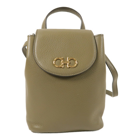 Salvatore Ferragamo 牛皮皮革Gancini金扣背包