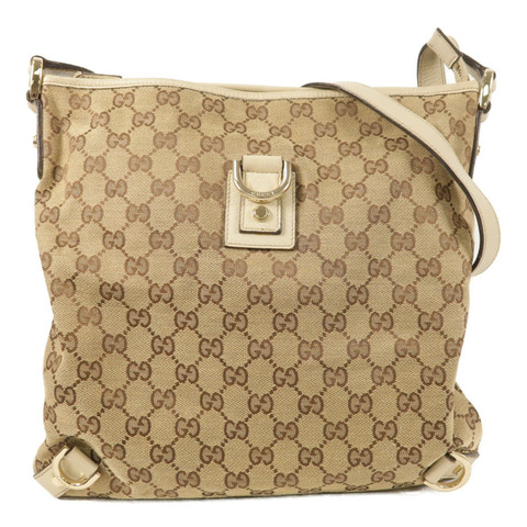 GUCCI 帆布Shoulder Bag金扣肩背袋
