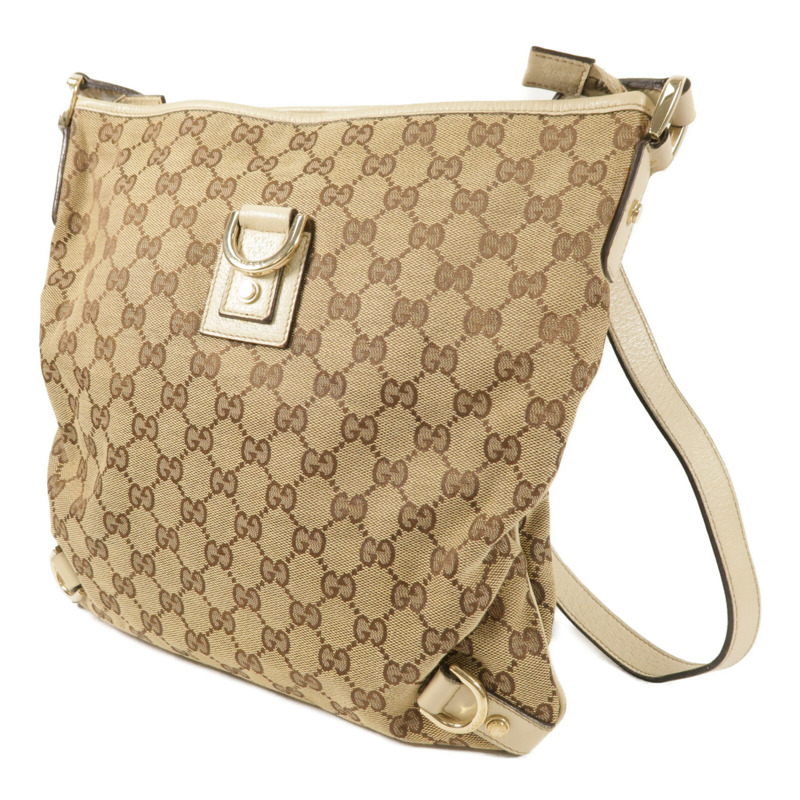 GUCCI 帆布Shoulder Bag金扣肩背袋-1