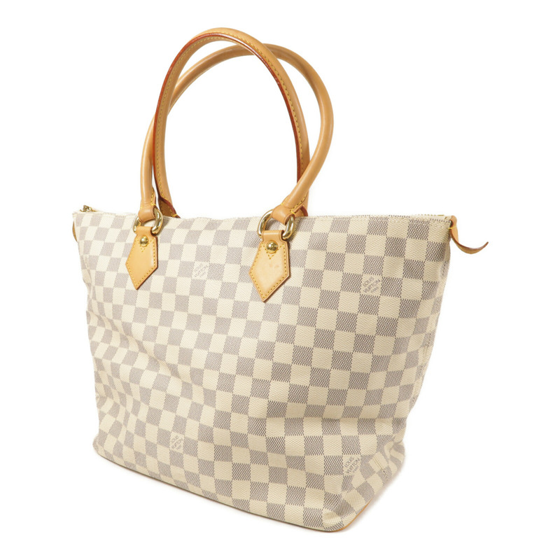 LOUIS VUITTON Damier Azur Saleya MM金扣肩背袋-1