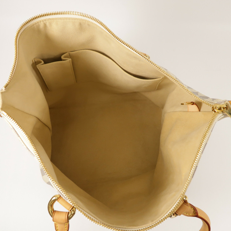 LOUIS VUITTON Damier Azur Saleya MM金扣肩背袋-4