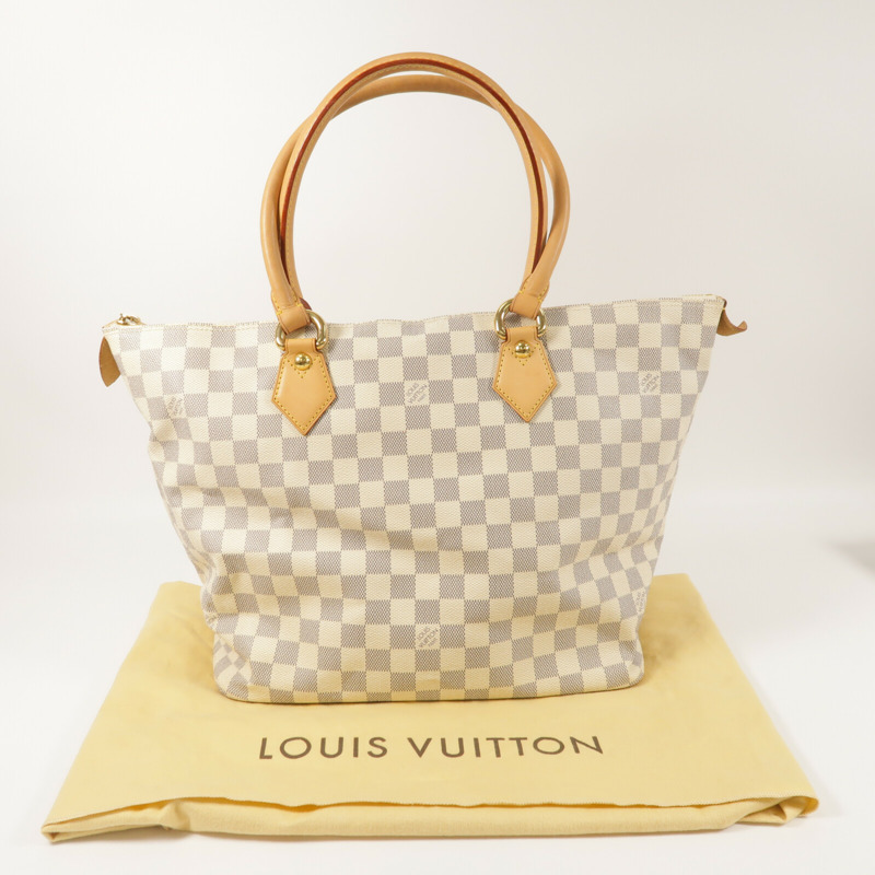 LOUIS VUITTON Damier Azur Saleya MM金扣肩背袋-8