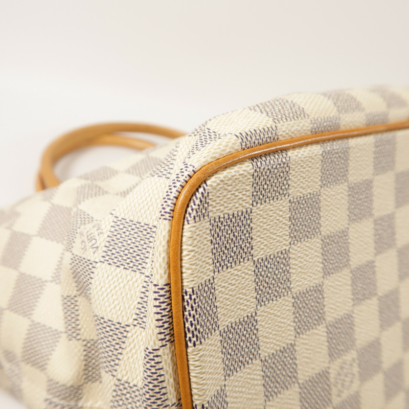 LOUIS VUITTON Damier Azur Saleya MM金扣肩背袋-12
