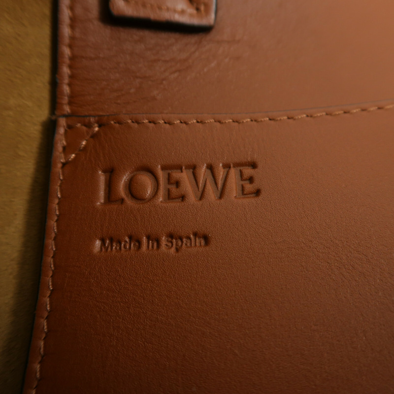 LOEWE 牛仔布/棉質Vertical Tote Strip手挽袋-5