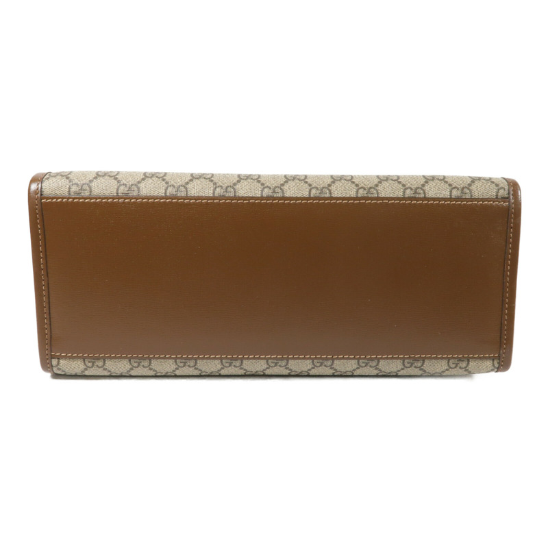 GUCCI 塗層帆布GG Retro Tote金扣手挽肩背兩用袋-3