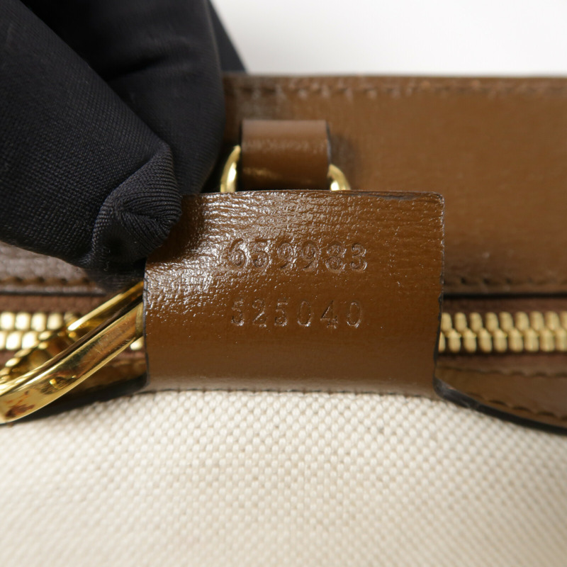 GUCCI 塗層帆布GG Retro Tote金扣手挽肩背兩用袋-6