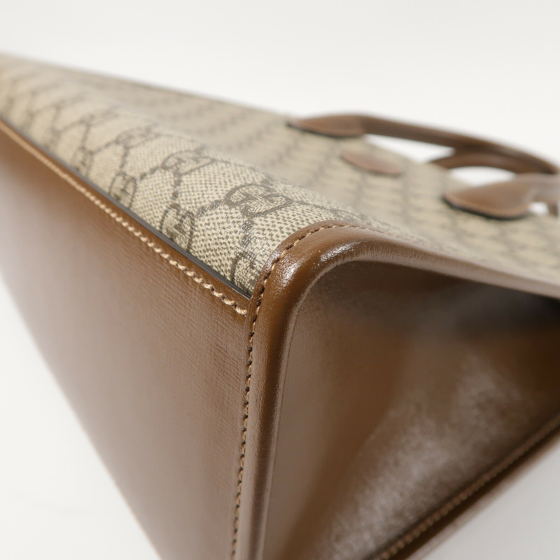 GUCCI 塗層帆布GG Retro Tote金扣手挽肩背兩用袋-12