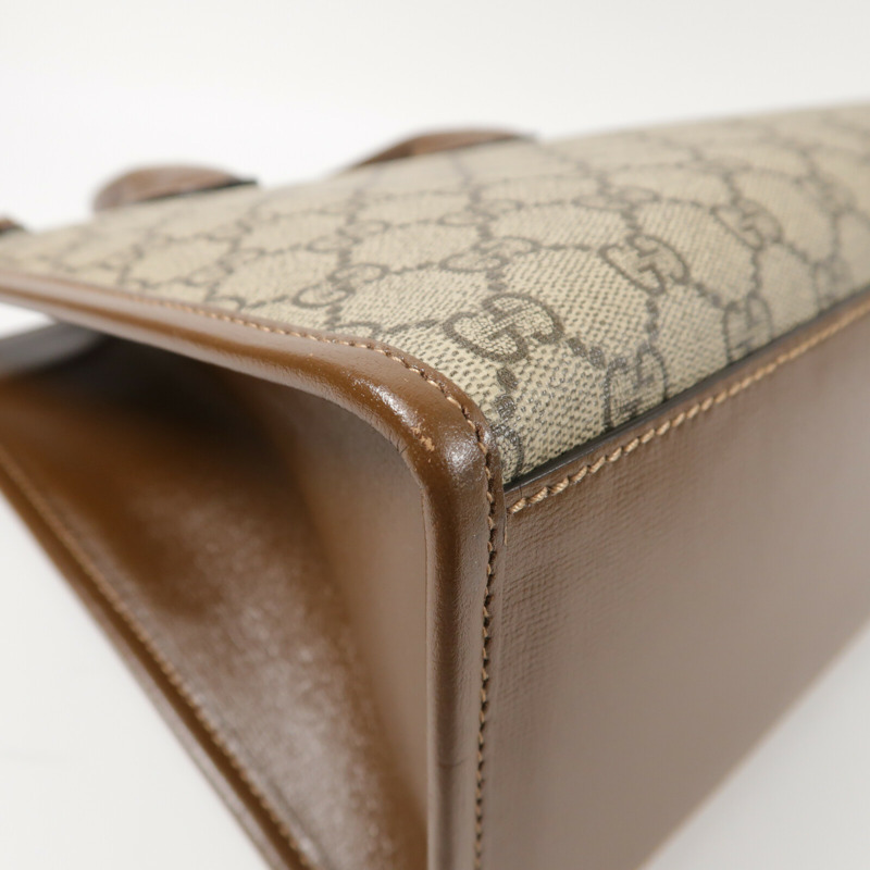 GUCCI 塗層帆布GG Retro Tote金扣手挽肩背兩用袋-13