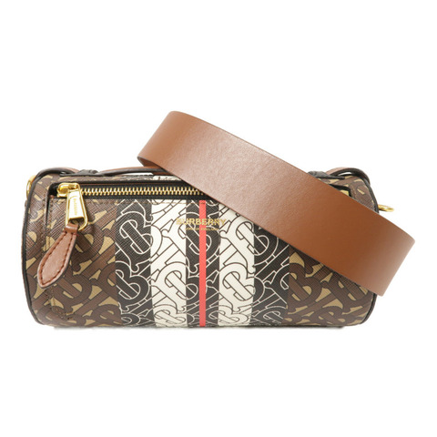 BURBERRY 塗層帆布Mongram Stripe金扣手挽肩背兩用袋