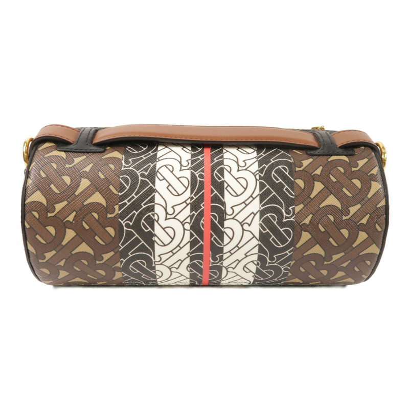 BURBERRY 塗層帆布Mongram Stripe金扣手挽肩背兩用袋-2