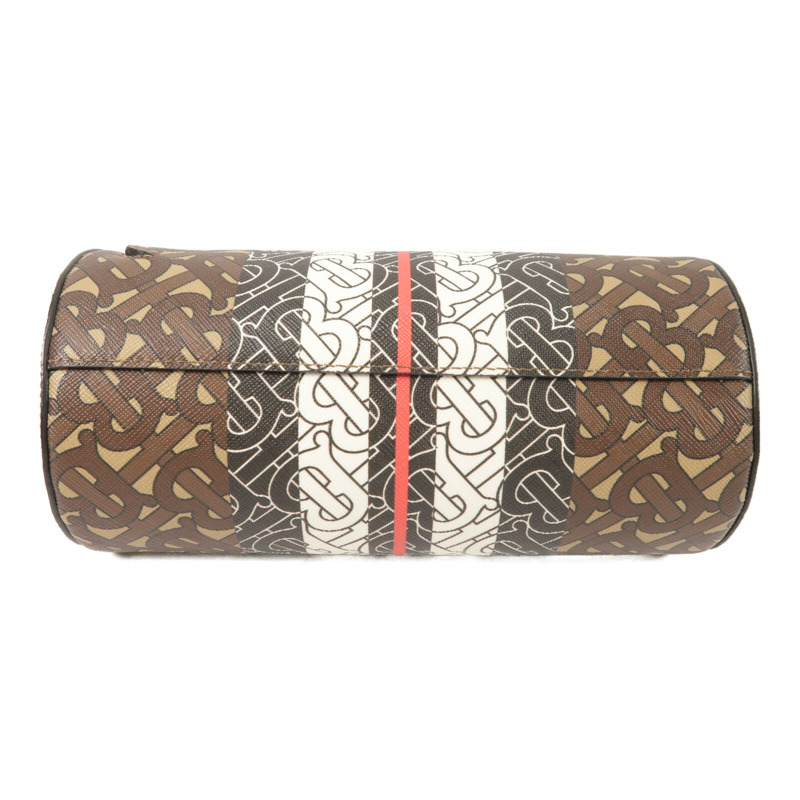 BURBERRY 塗層帆布Mongram Stripe金扣手挽肩背兩用袋-3