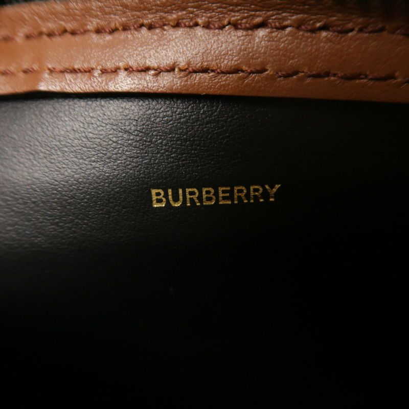BURBERRY 塗層帆布Mongram Stripe金扣手挽肩背兩用袋-5
