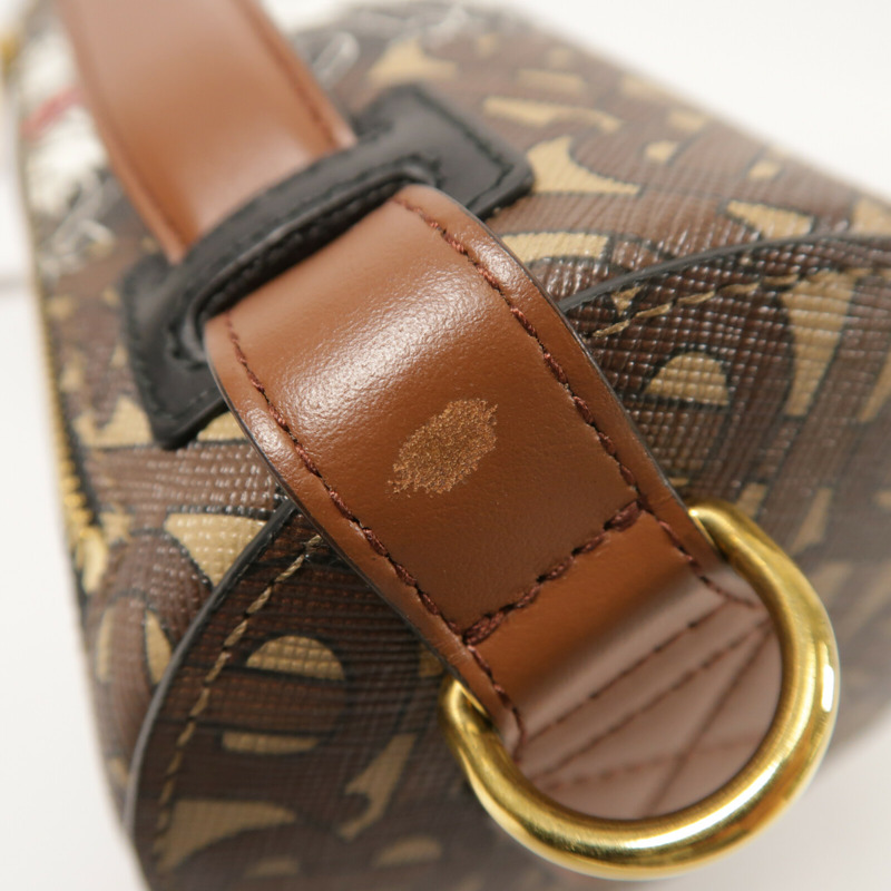 BURBERRY 塗層帆布Mongram Stripe金扣手挽肩背兩用袋-13