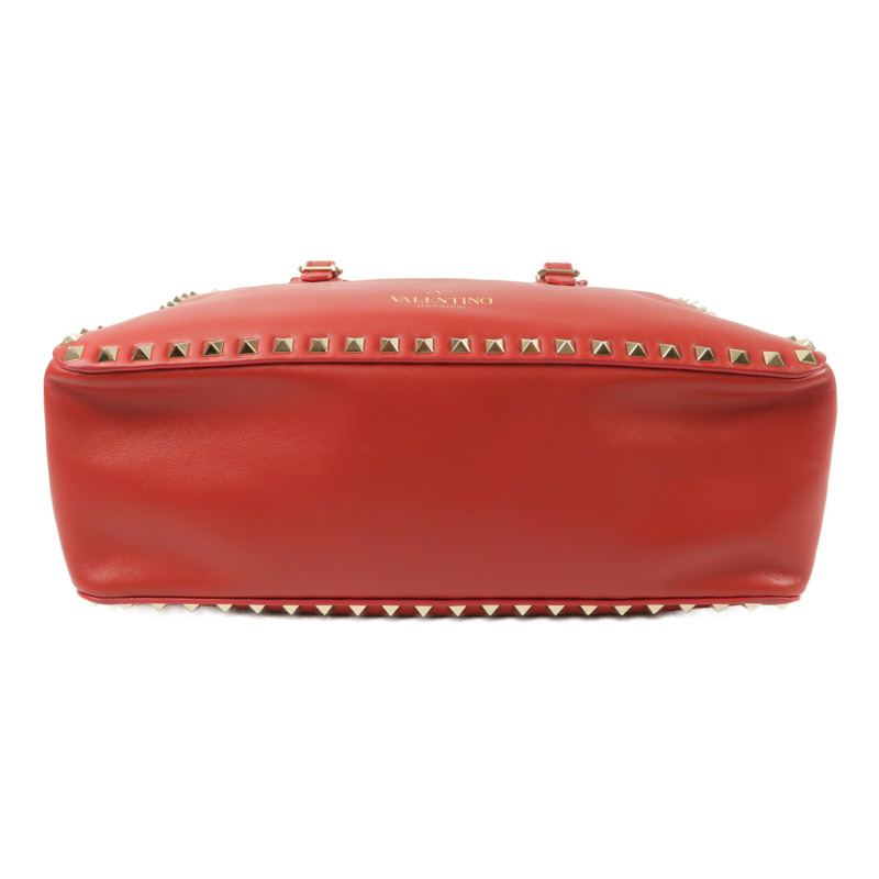 Valentino 牛皮皮革Boston Bag銀扣手挽肩背兩用袋-3