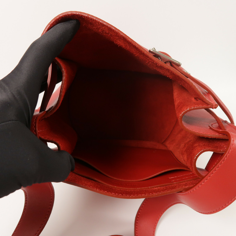 CELINE 牛皮皮革Big Bag Bucket銀扣肩背袋-4