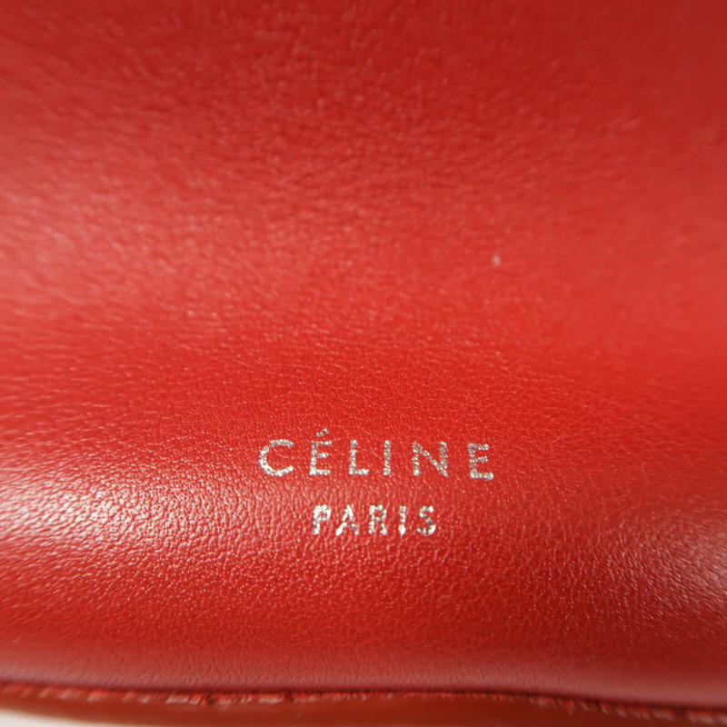 CELINE 牛皮皮革Big Bag Bucket銀扣肩背袋-5