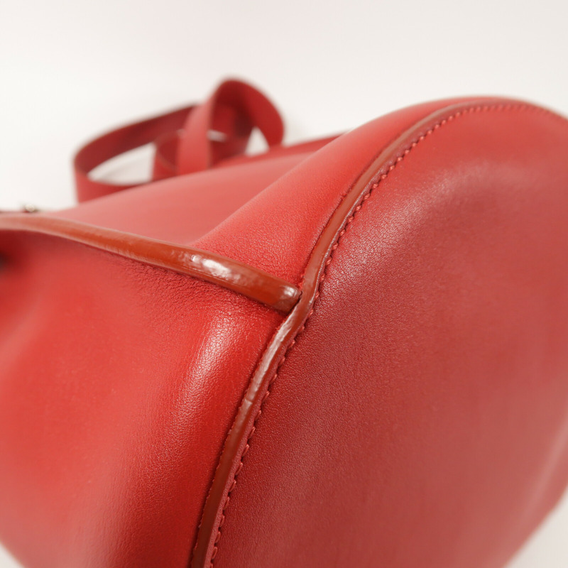 CELINE 牛皮皮革Big Bag Bucket銀扣肩背袋-8