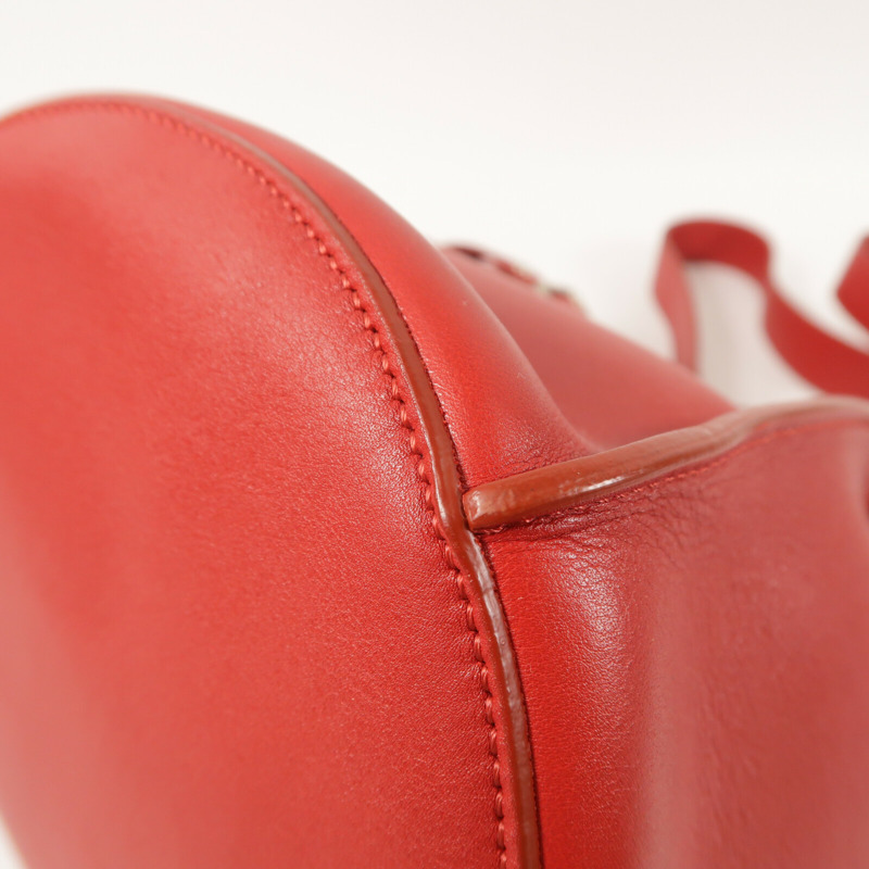 CELINE 牛皮皮革Big Bag Bucket銀扣肩背袋-9