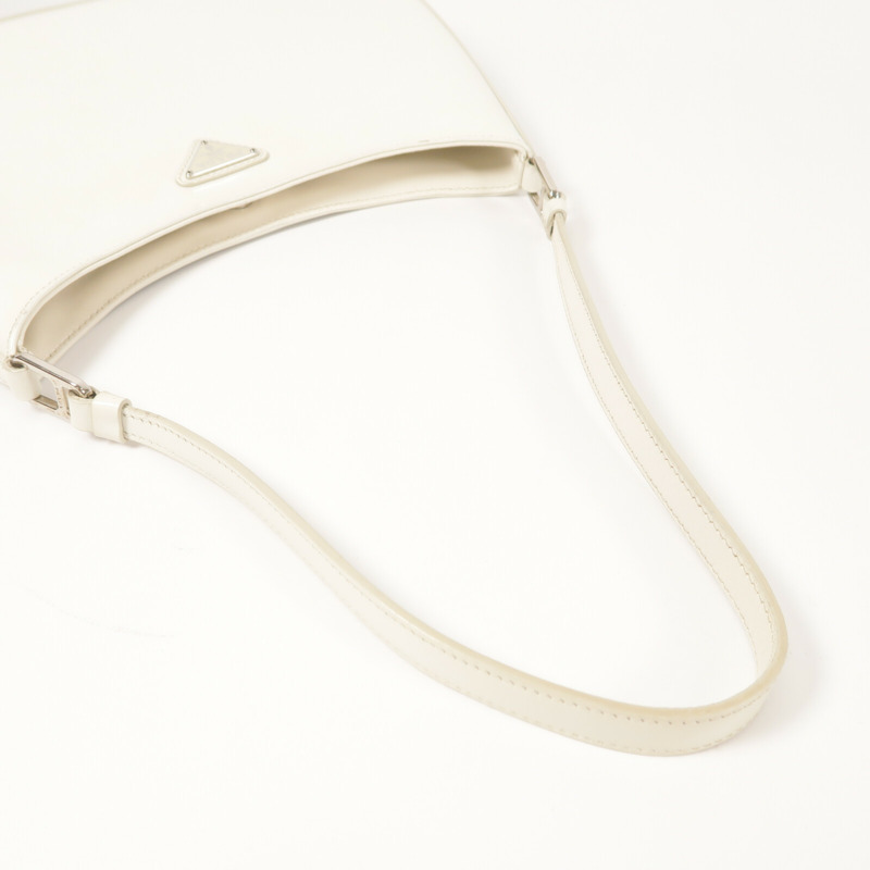 PRADA 牛皮皮革Cleo銀扣肩背袋-12