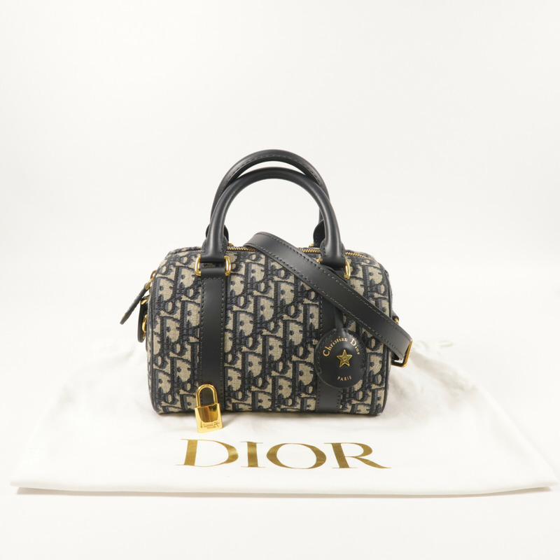 Dior 帆布Groove 20金扣手挽肩背兩用袋-10