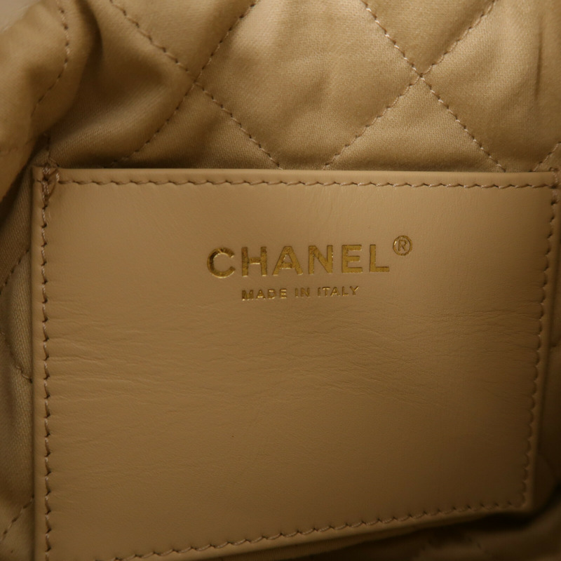 CHANEL 羊皮皮革C22 Mini金扣手挽肩背兩用袋-5