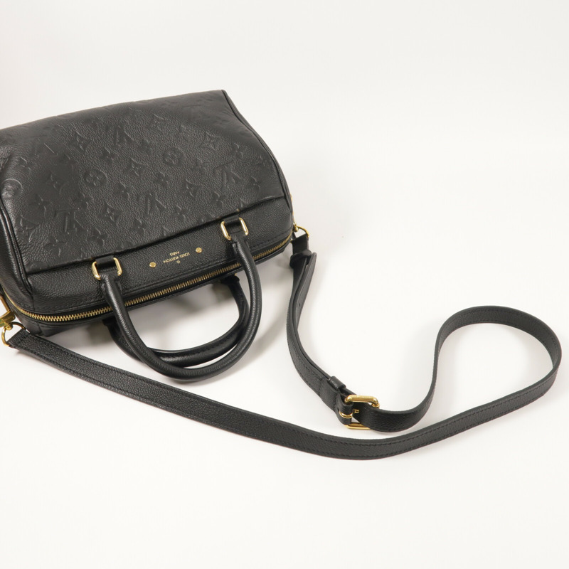 LOUIS VUITTON Monogram Empreinte Speedy Bandouliere 25金扣手挽肩背兩用袋-9