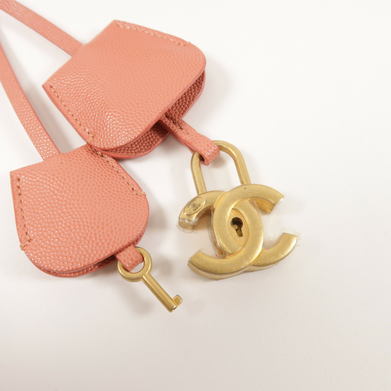 CHANEL 牛皮皮革Vanity Case金扣手挽肩背兩用袋-8