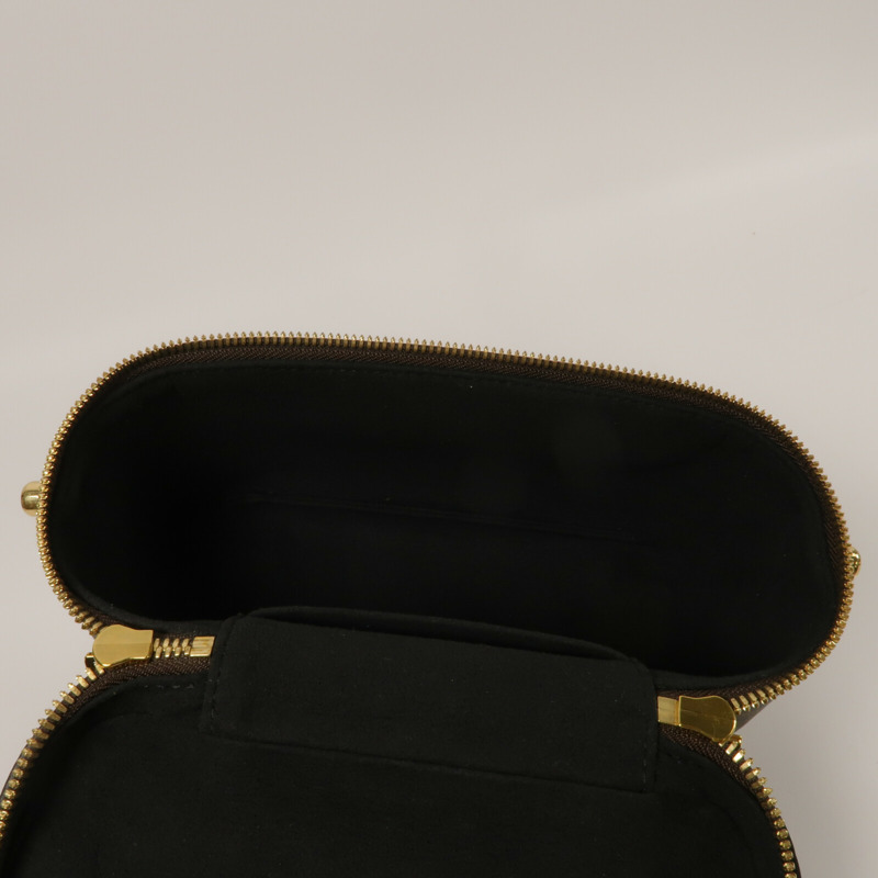 LOUIS VUITTON Monogram Reverse Vanity PM金扣手挽肩背兩用袋棕色-4