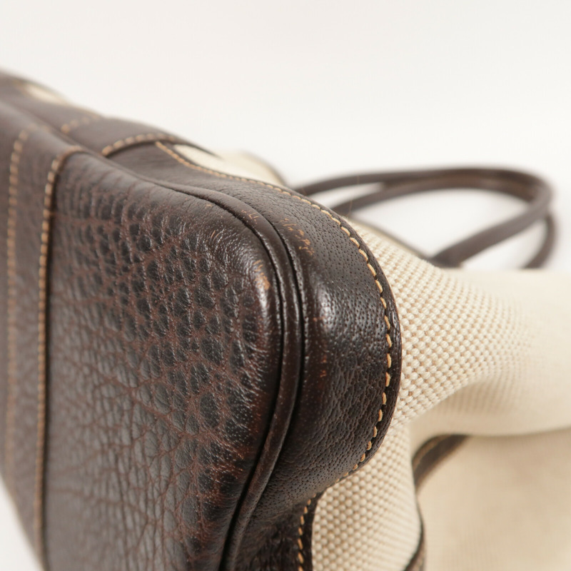 HERMES 帆布GardenParty PM銀扣手挽袋-12